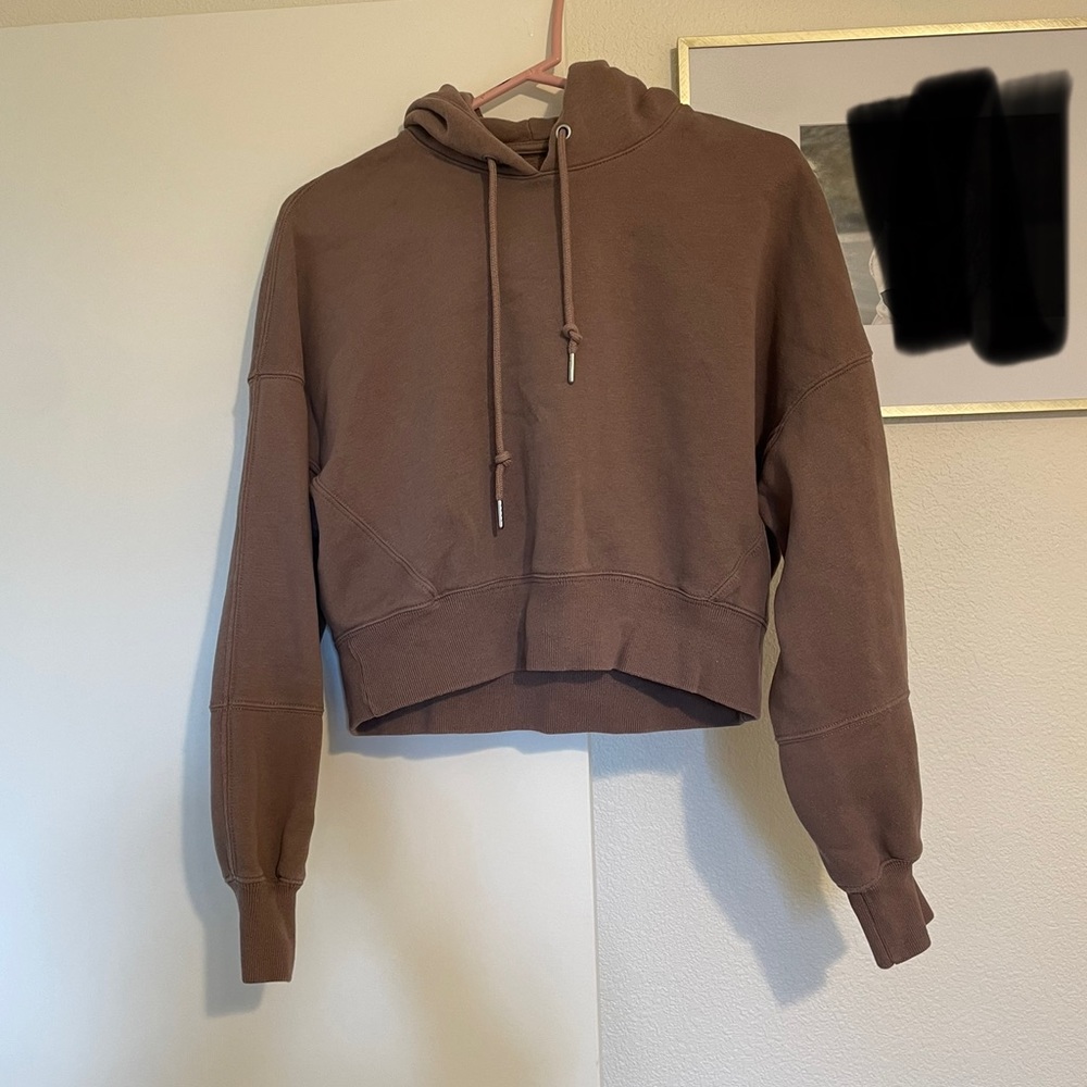 •A&F• Brown Cropped Hoodie
